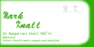 mark knall business card